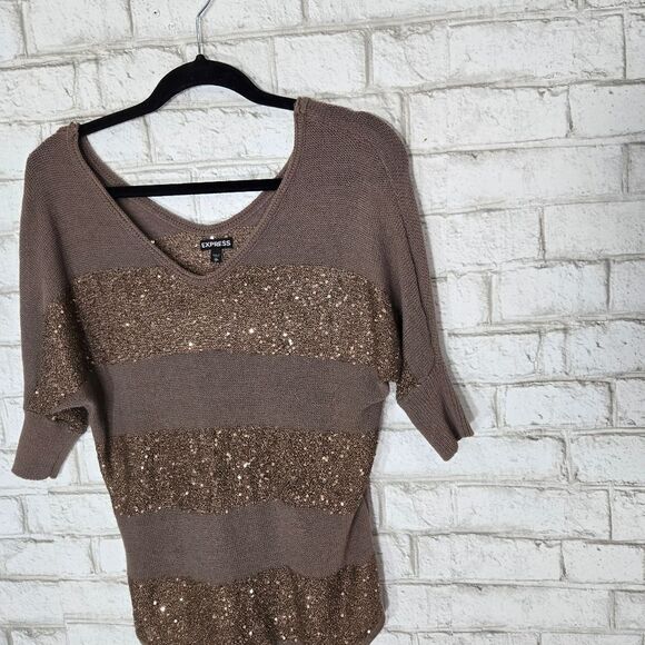 Express gold sequin sweater - Picture 14 of 14